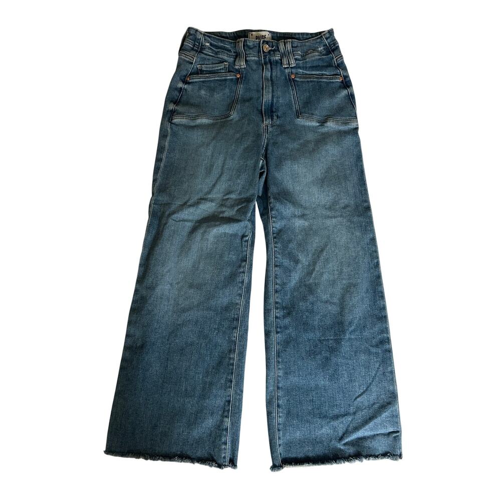 PAIGE Anessa High-Rise Crop Wide-Leg Jeans size 28 - Picture 3 of 10